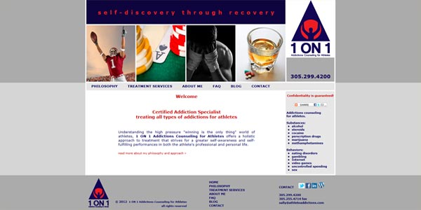 www.athleteaddictions.com: 1 ON 1 Addictions Counseling for Athletes